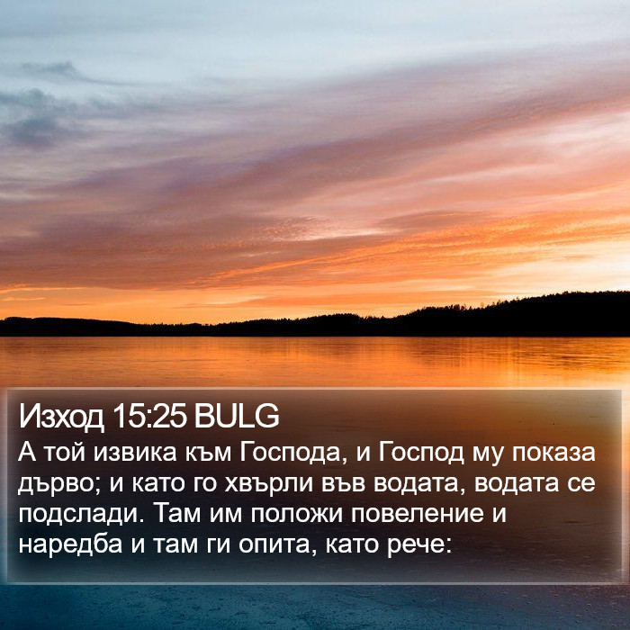 Изход 15:25 BULG Bible Study