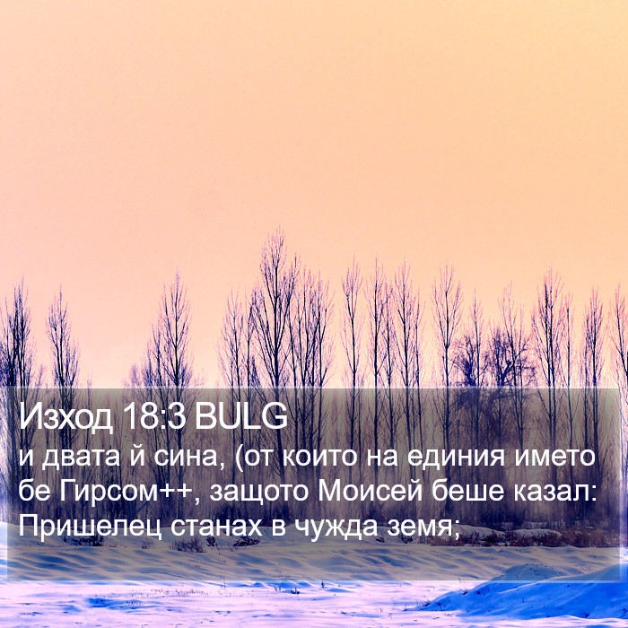 Изход 18:3 BULG Bible Study