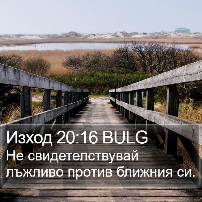 Изход 20:16 BULG Bible Study