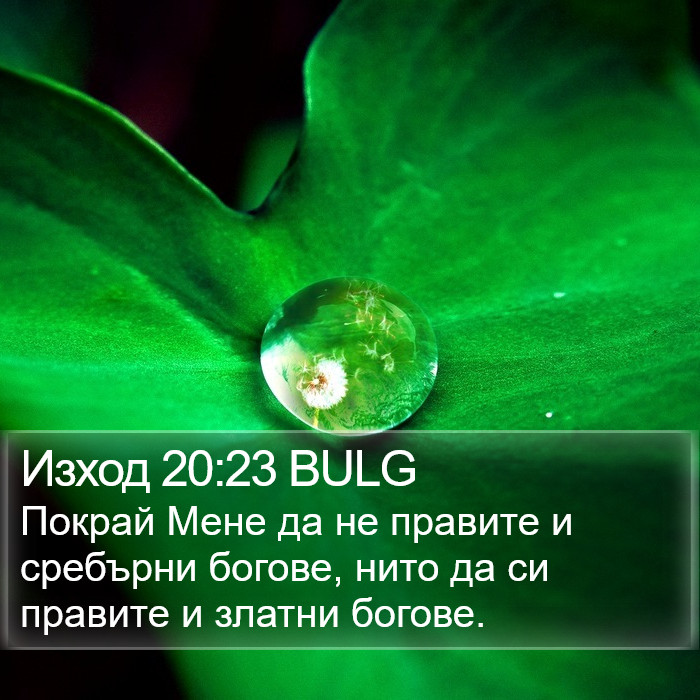 Изход 20:23 BULG Bible Study