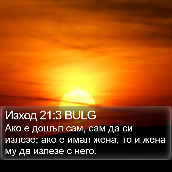 Изход 21:3 BULG Bible Study