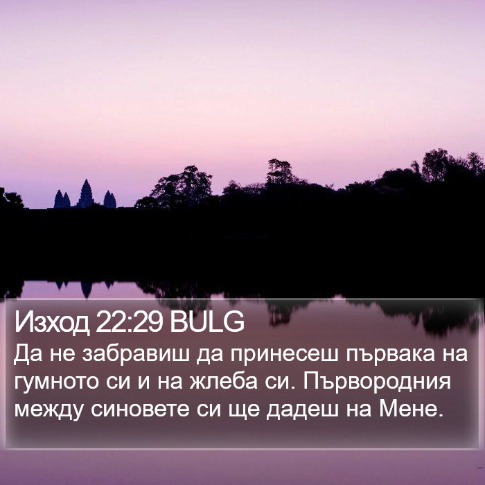 Изход 22:29 BULG Bible Study