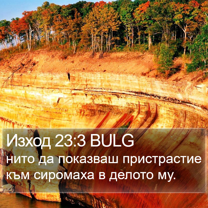 Изход 23:3 BULG Bible Study