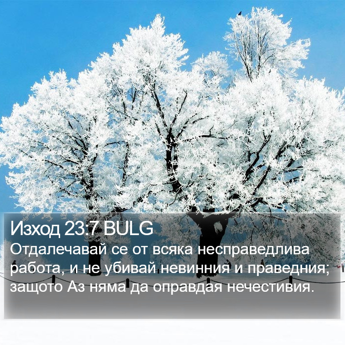 Изход 23:7 BULG Bible Study