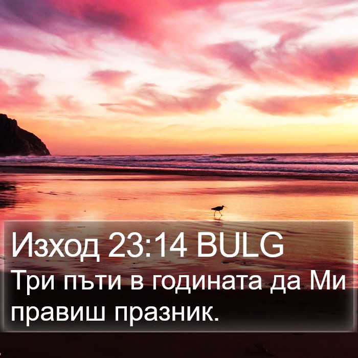 Изход 23:14 BULG Bible Study