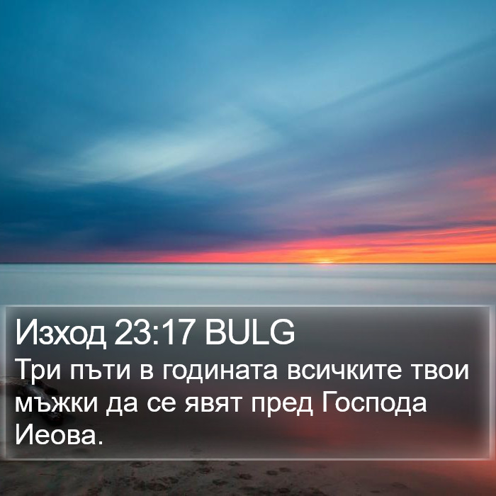 Изход 23:17 BULG Bible Study