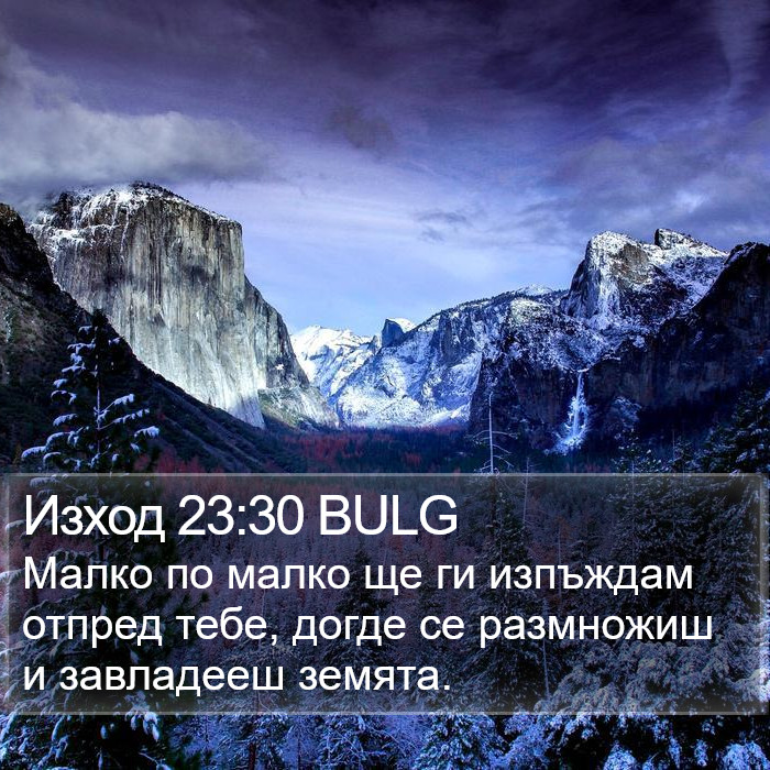 Изход 23:30 BULG Bible Study