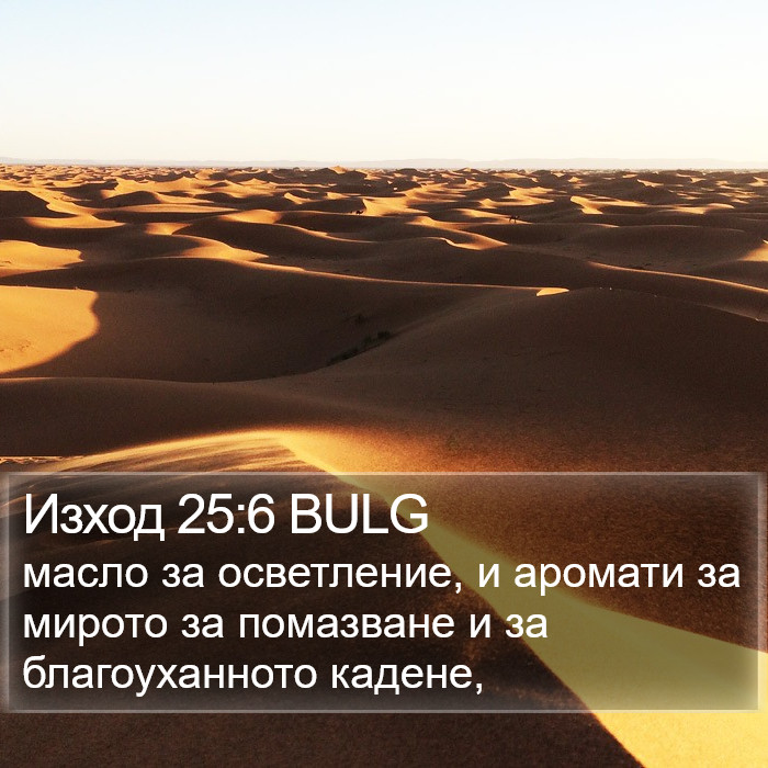 Изход 25:6 BULG Bible Study