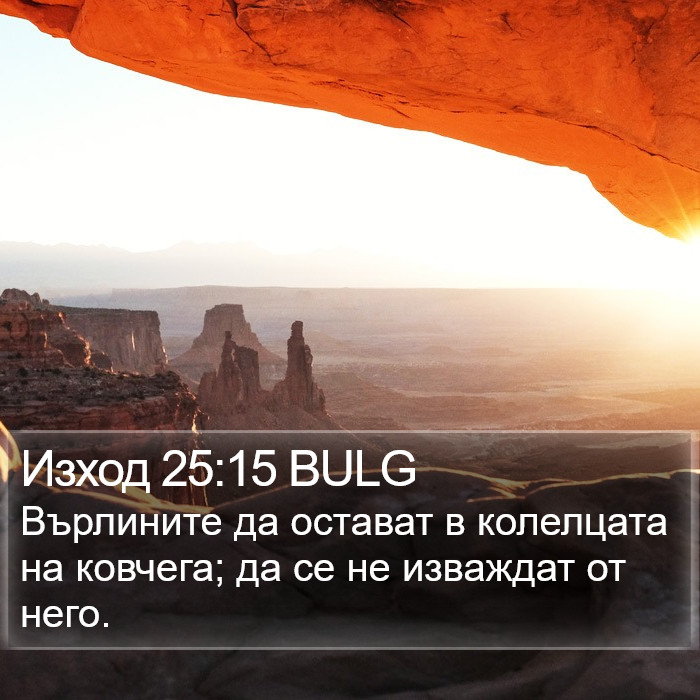 Изход 25:15 BULG Bible Study