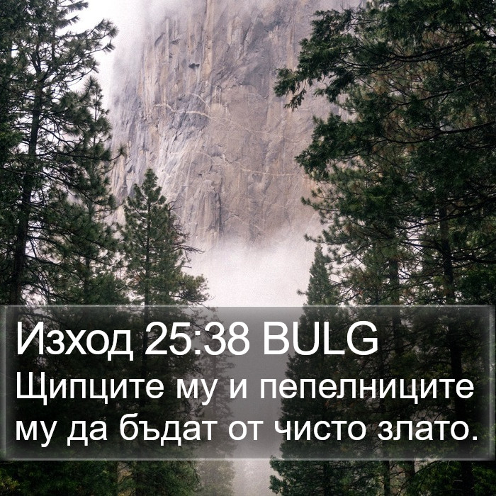 Изход 25:38 BULG Bible Study
