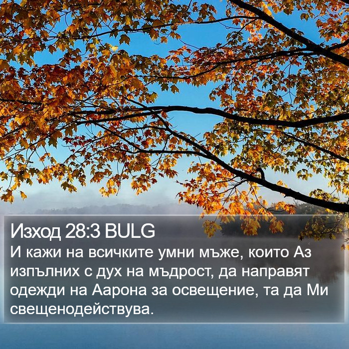 Изход 28:3 BULG Bible Study