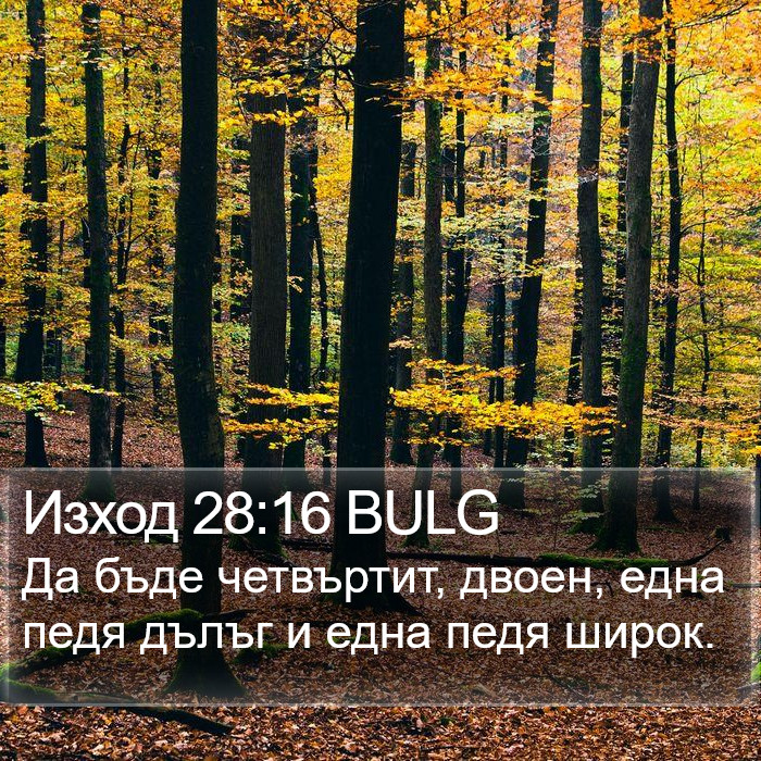 Изход 28:16 BULG Bible Study