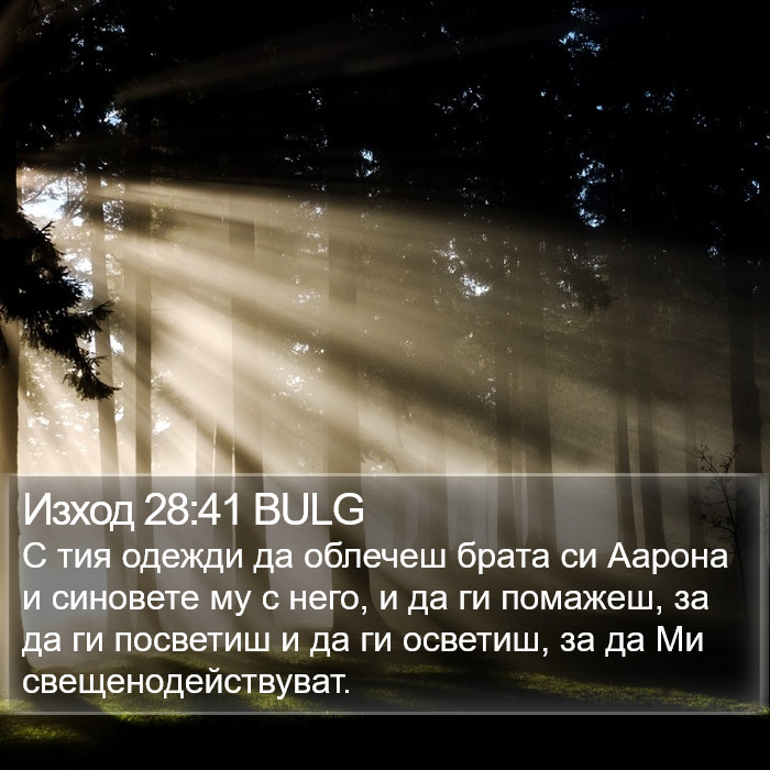 Изход 28:41 BULG Bible Study