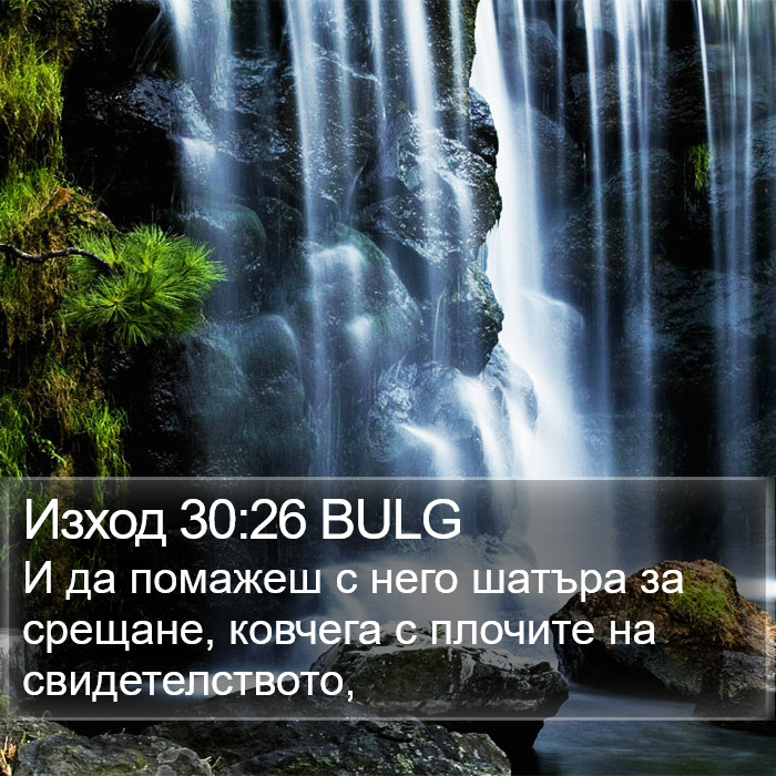 Изход 30:26 BULG Bible Study