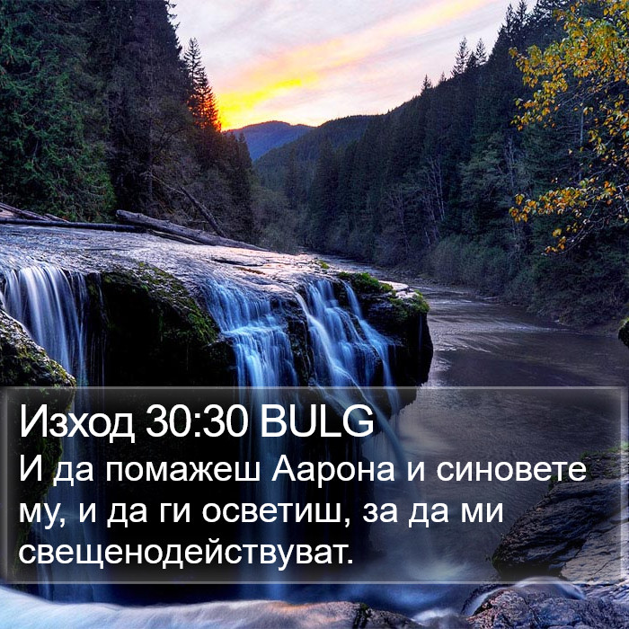 Изход 30:30 BULG Bible Study