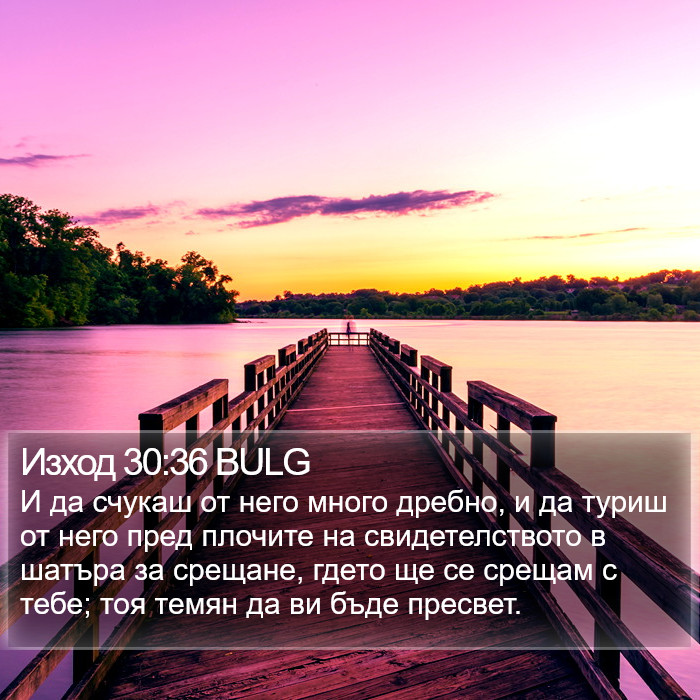 Изход 30:36 BULG Bible Study