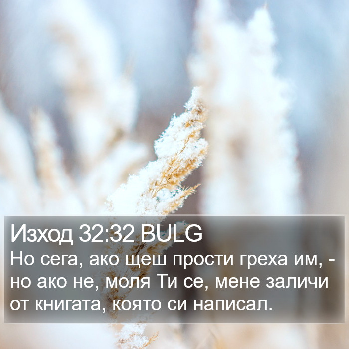 Изход 32:32 BULG Bible Study