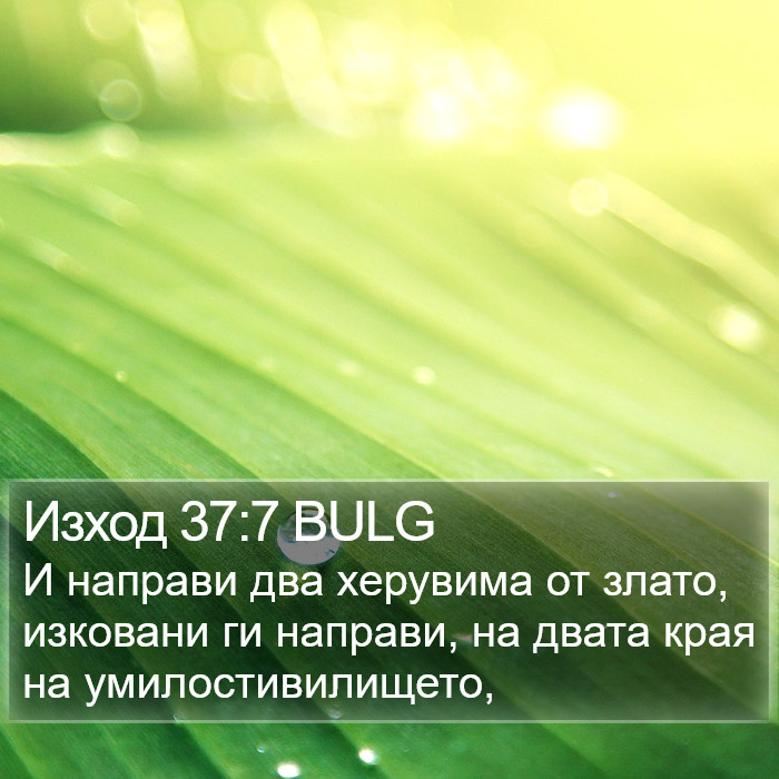 Изход 37:7 BULG Bible Study