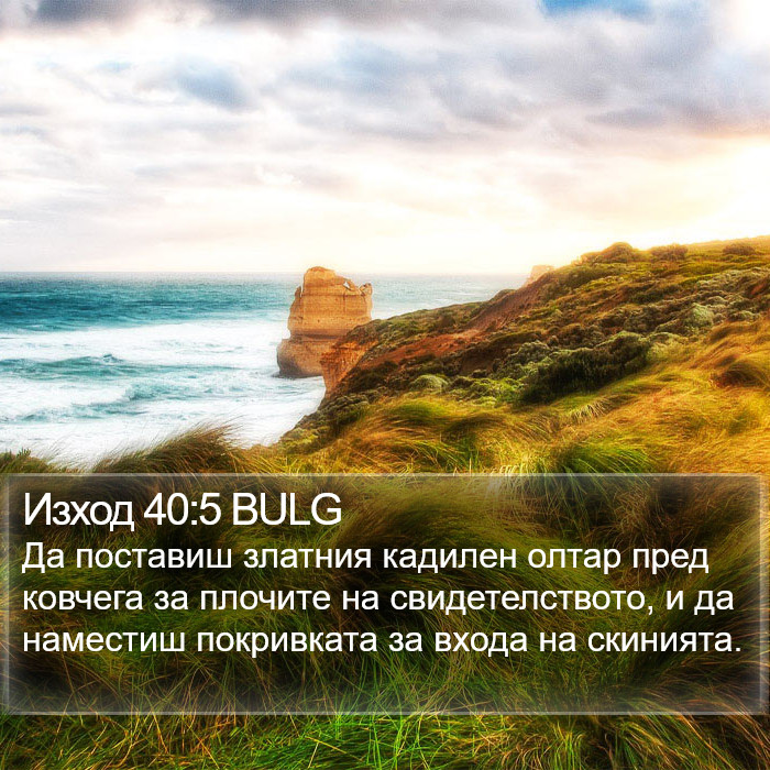 Изход 40:5 BULG Bible Study