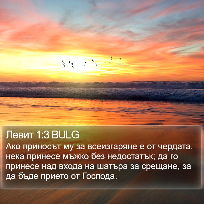 Левит 1:3 BULG Bible Study