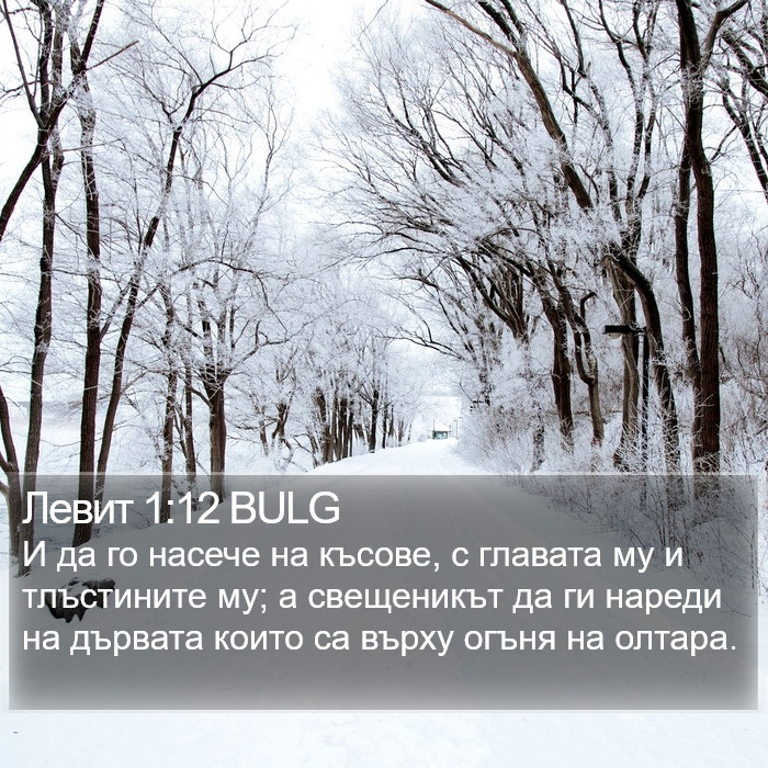 Левит 1:12 BULG Bible Study