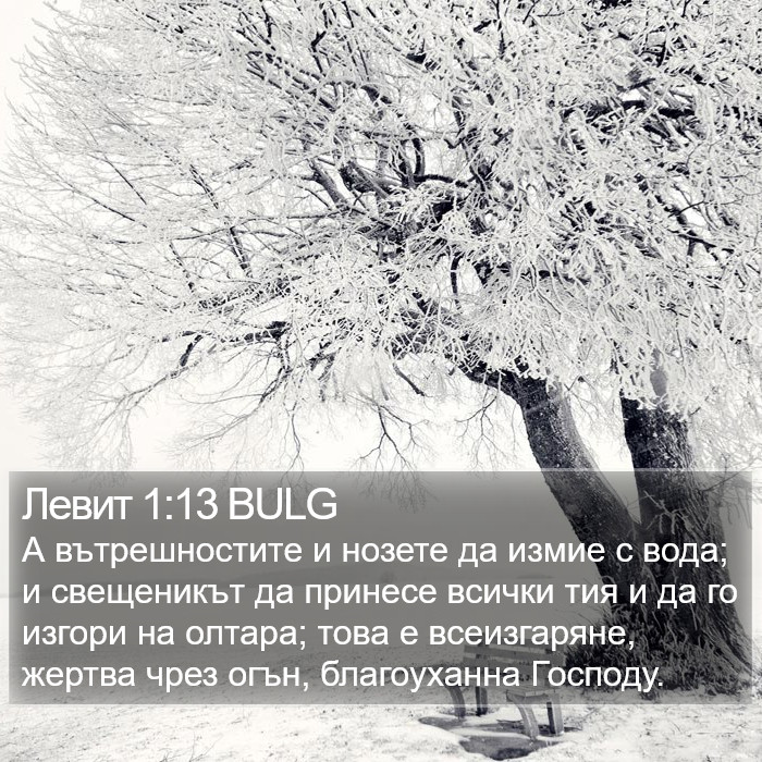 Левит 1:13 BULG Bible Study