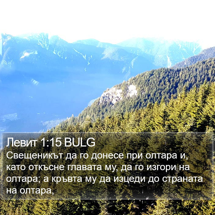 Левит 1:15 BULG Bible Study