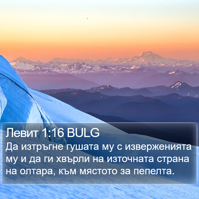 Левит 1:16 BULG Bible Study