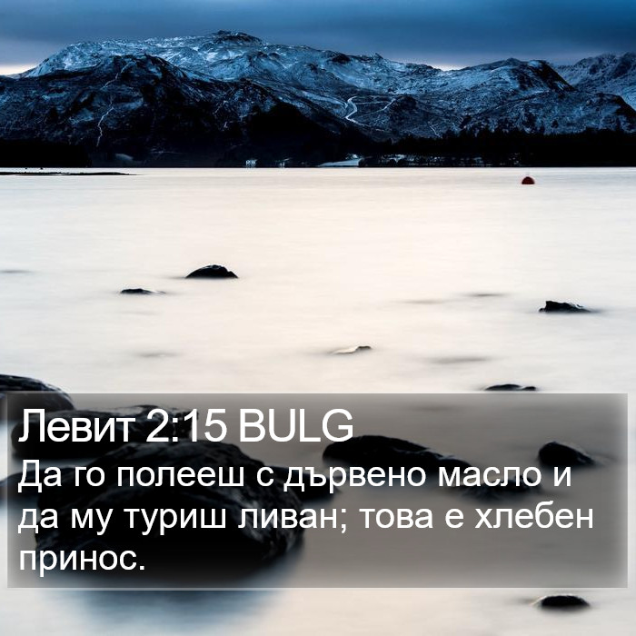 Левит 2:15 BULG Bible Study