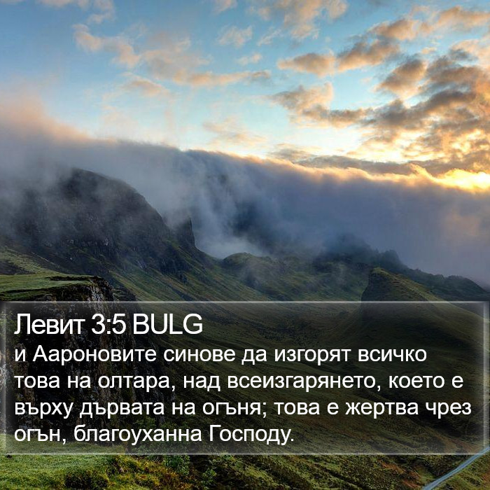 Левит 3:5 BULG Bible Study