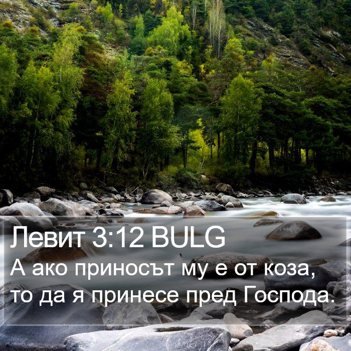 Левит 3:12 BULG Bible Study