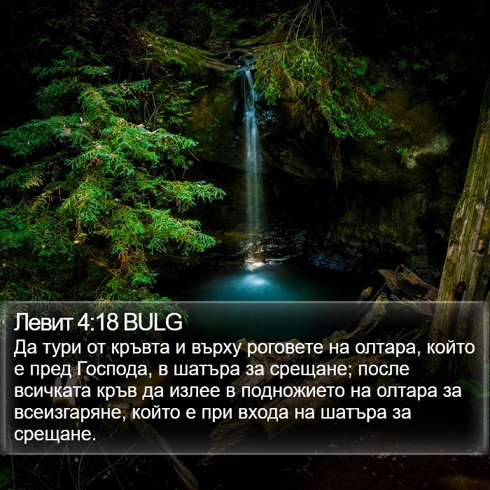 Левит 4:18 BULG Bible Study