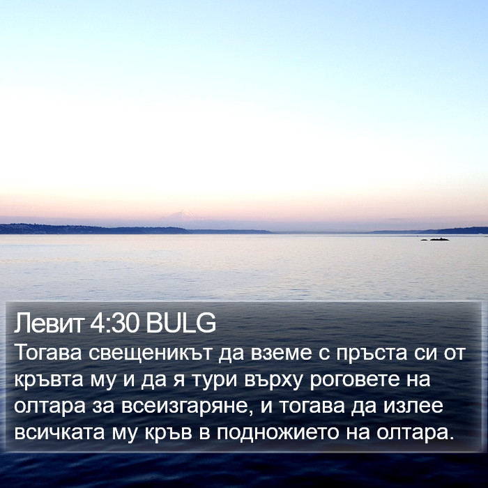 Левит 4:30 BULG Bible Study