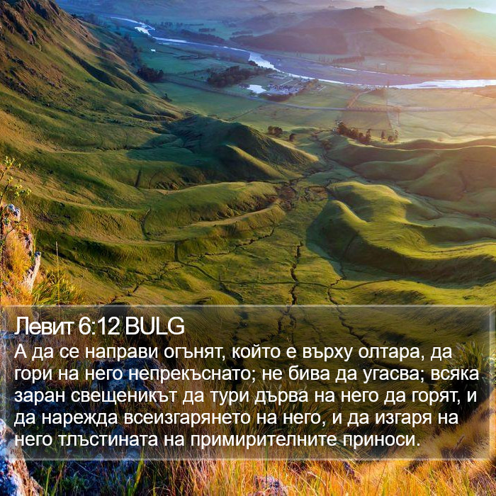 Левит 6:12 BULG Bible Study