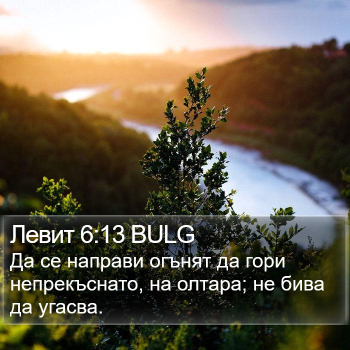 Левит 6:13 BULG Bible Study