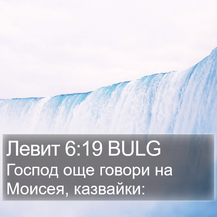 Левит 6:19 BULG Bible Study