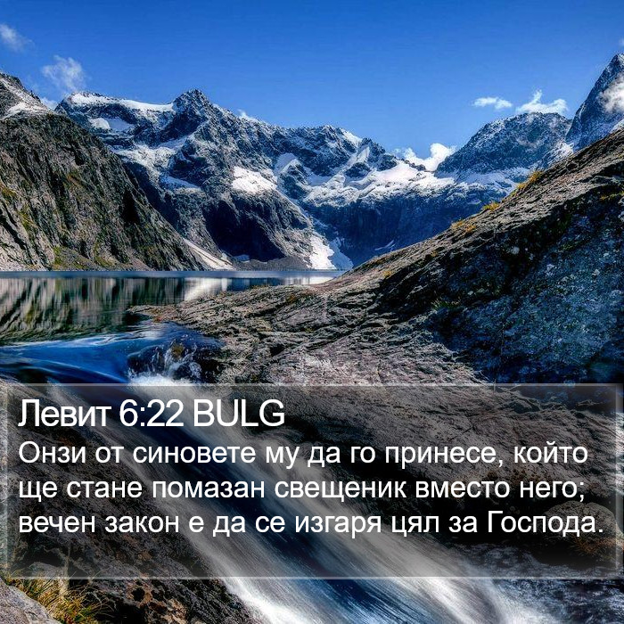 Левит 6:22 BULG Bible Study