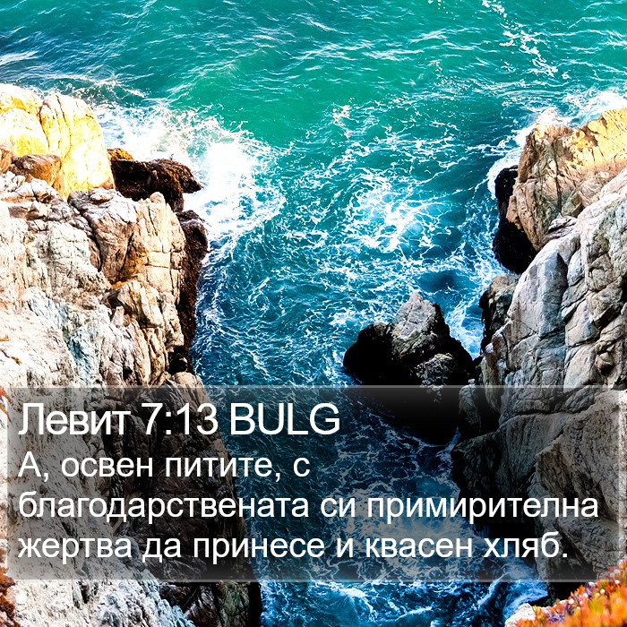 Левит 7:13 BULG Bible Study