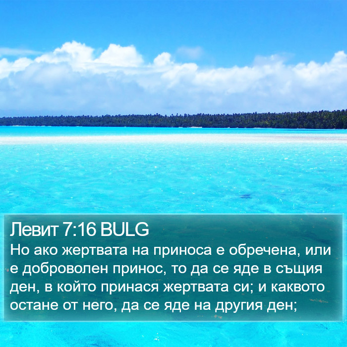 Левит 7:16 BULG Bible Study