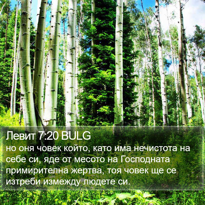 Левит 7:20 BULG Bible Study