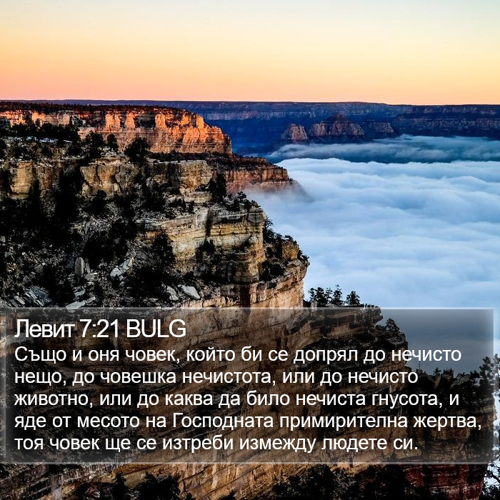 Левит 7:21 BULG Bible Study