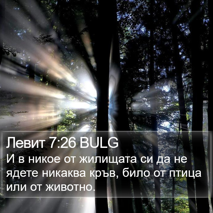 Левит 7:26 BULG Bible Study