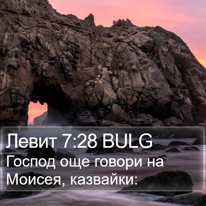 Левит 7:28 BULG Bible Study