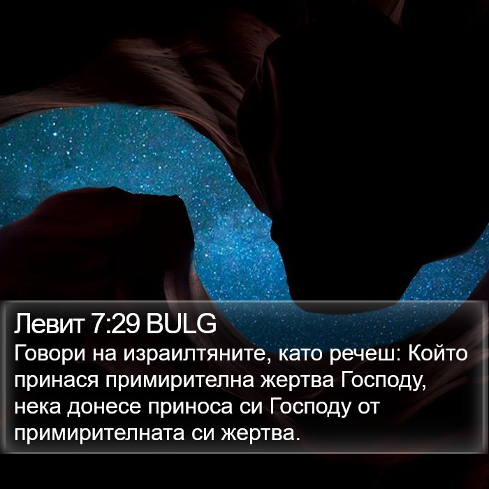 Левит 7:29 BULG Bible Study