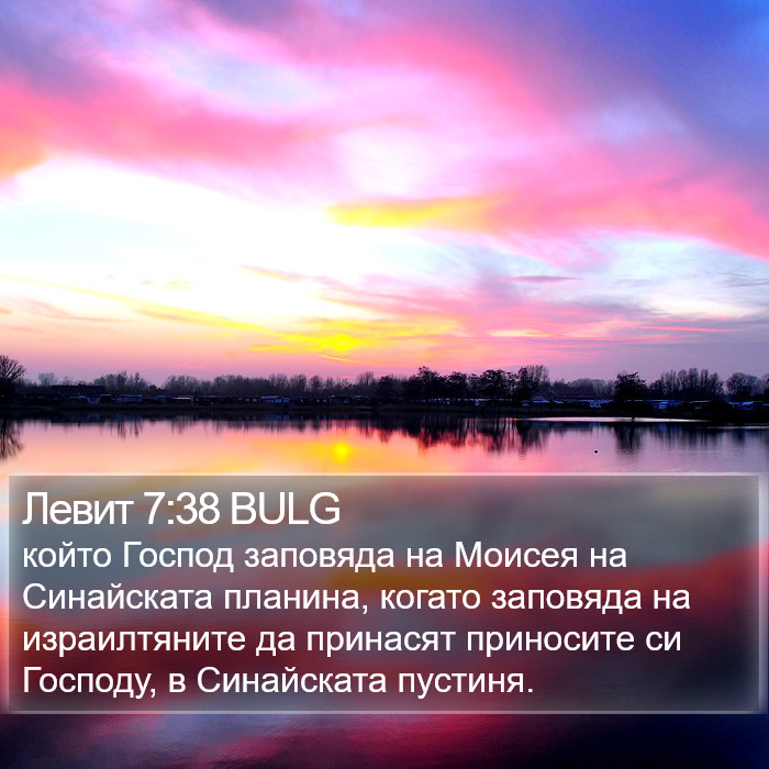 Левит 7:38 BULG Bible Study