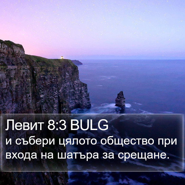 Левит 8:3 BULG Bible Study