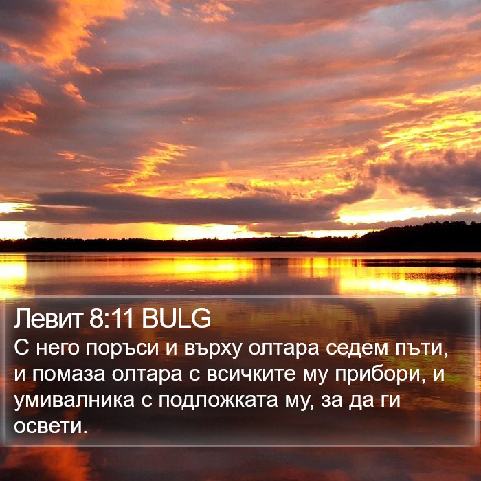 Левит 8:11 BULG Bible Study