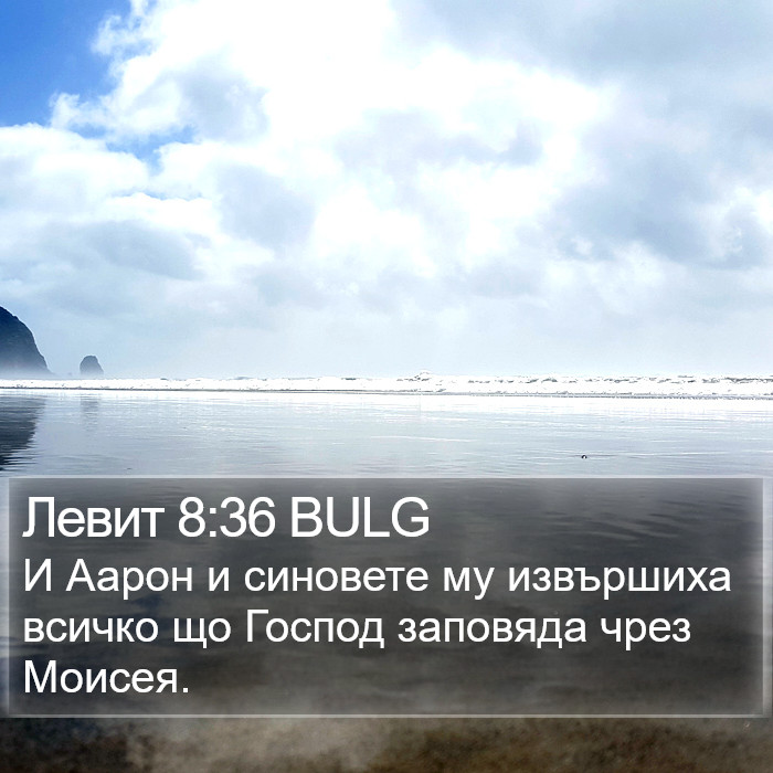 Левит 8:36 BULG Bible Study