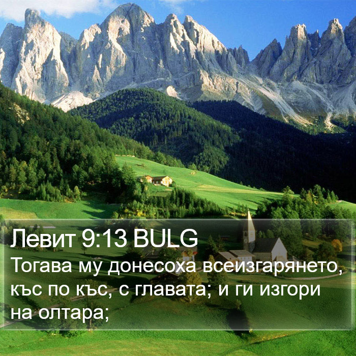 Левит 9:13 BULG Bible Study