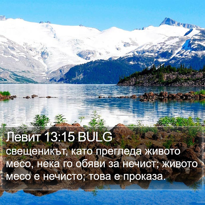 Левит 13:15 BULG Bible Study